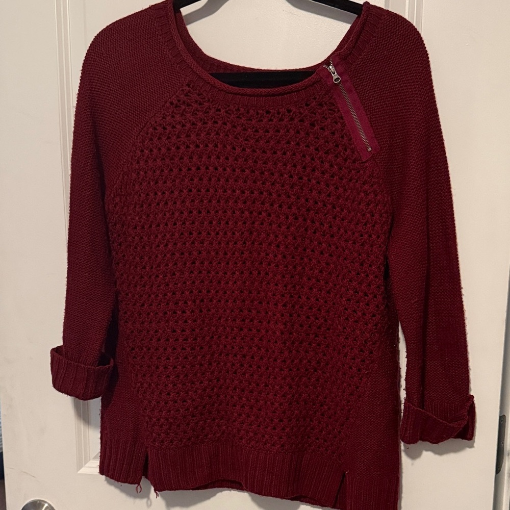 Always Deep Red Crew Neck Sweater